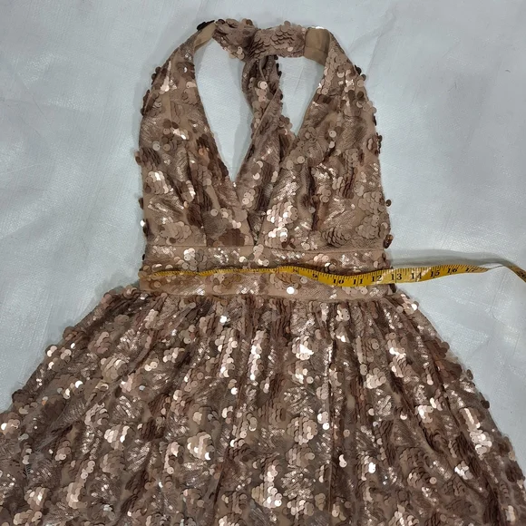 Lulu's Gold Got That Glam Sequined Dress - Picture 10 of 16